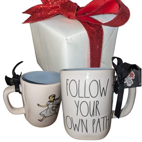Rae Dunn FOLLOW YOUR OWN PATH Mug with Dorothy and Blue Inside - Gift Wrapped! - Picture 1 of 5